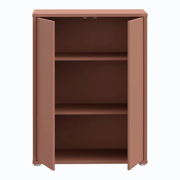 Furniture To Go Alice Springs Tall 2 Door Cupboard with Push-to-Open Doors in Terracotta