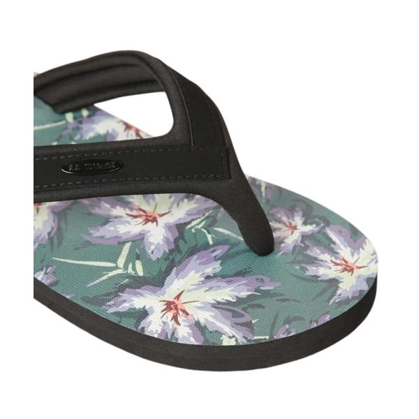 Animal Mens Jekyl Leaves Logo Flip Flops - Dark Green - 
