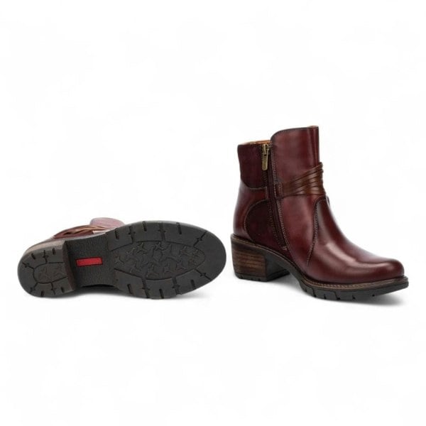 Pikolinos San Sebastian - Women's Arcilla Red Leather Ankle Boots