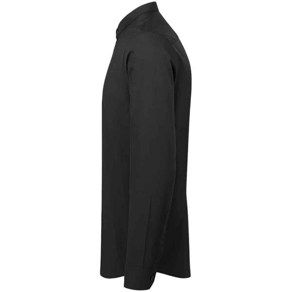 Premier Adults Unisex Long Sleeve Grandad Shirt - Black