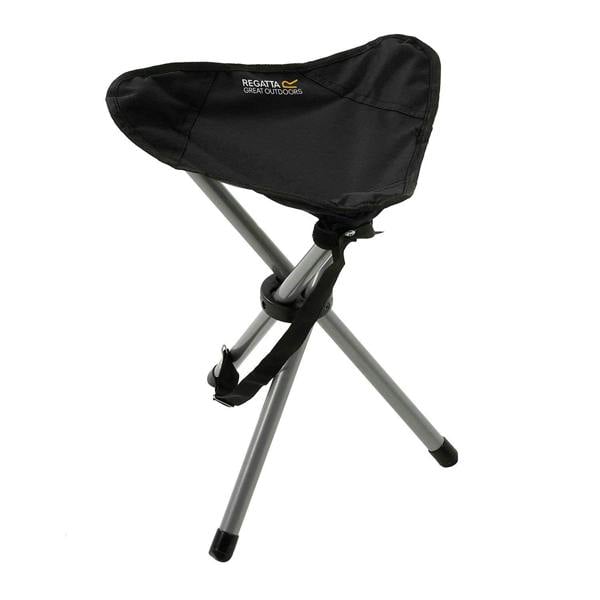 Regatta Ternio Lightweight Folding Tripod Camping And Hiking Stool - Black - 