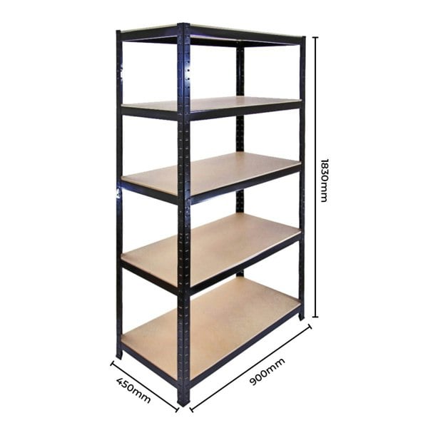 Monster Racking 3 x 90cm T-Rax Black Metal Racking Units & Workbench