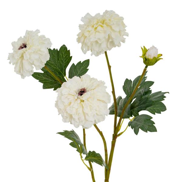 Hill Interiors African Marigold Artificial Flower Spray - White - 
