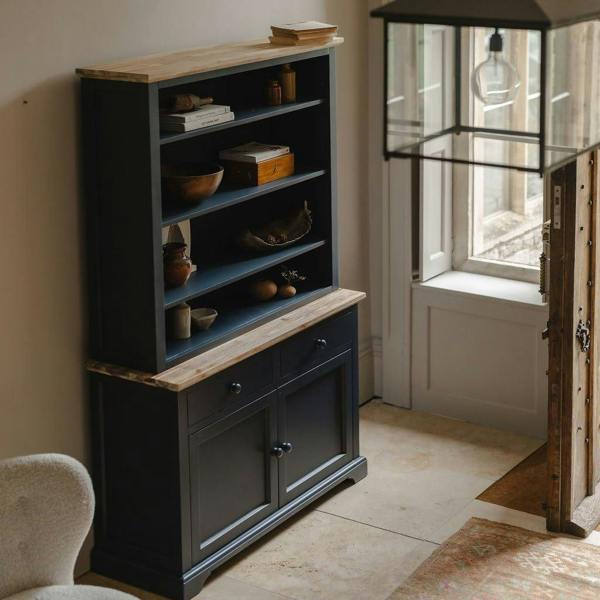 Statement Furniture Florence Display Cabinet with Height Adjustable Shelves and Cupboard