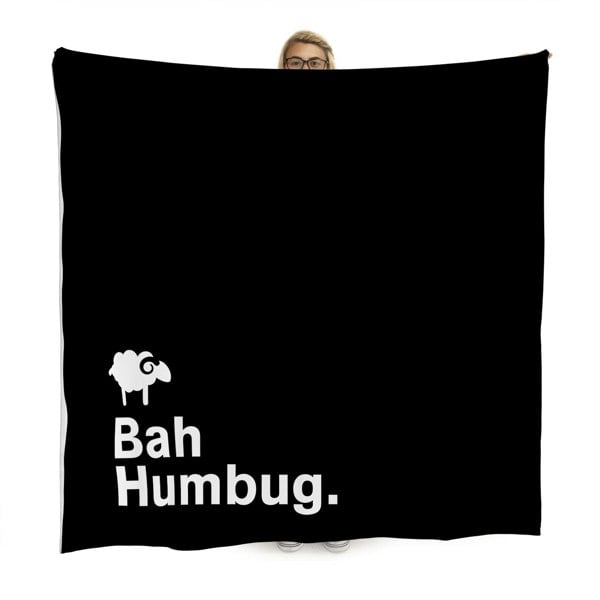 BritishmadeGifts Bah Humbug - Christmas Luxury Fleece Blanket