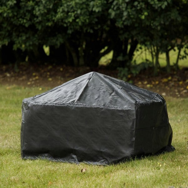 Outdoor Rated Fire Pit Cover for ys12083 - Black PVC 840mm x 320mm Water & Rain - LoopsDirect