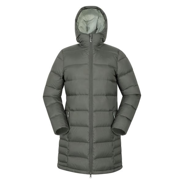 Mountain Warehouse Womens/Ladies Stratus Extreme Packable Long Down Jacket - Khaki Green - 