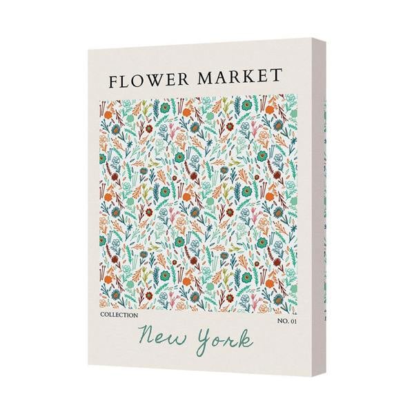 Benjamin Tate Design Flower Market Canvas Art Print New York Collection Frame Included