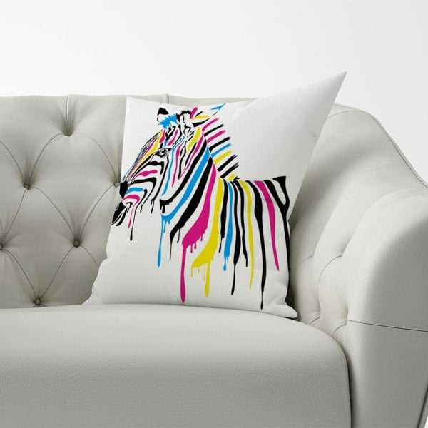 Warren Reed Multi Coloured Zebra Cushions