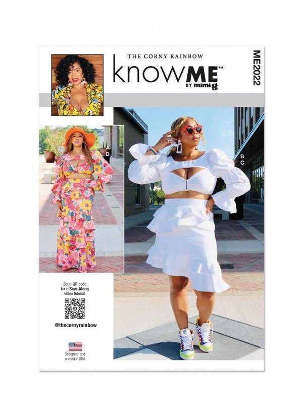 Know Me Sewing Pattern 2022, Tops, Skirts for Women, K5 (8-10-12-14-16) - Intermediate
