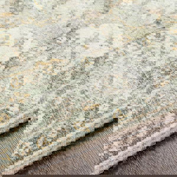 Livabliss Erin-Traditional Green Grey Cream Brown Boho Rug