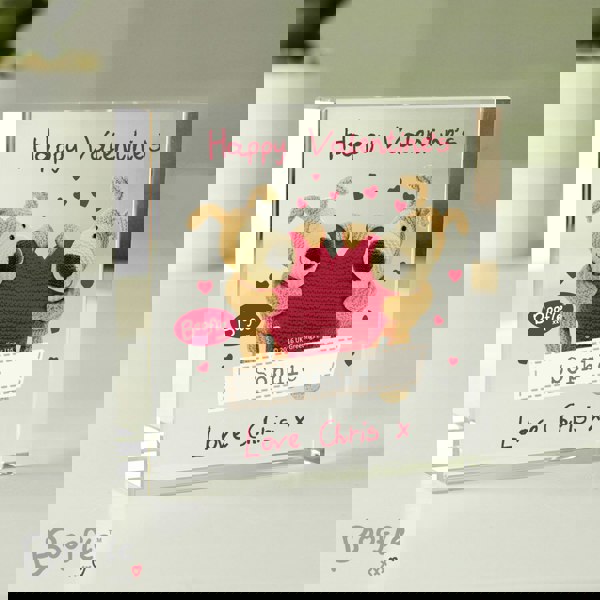 Personalised Memento Company Personalised Boofle Shared Heart Crystal Token