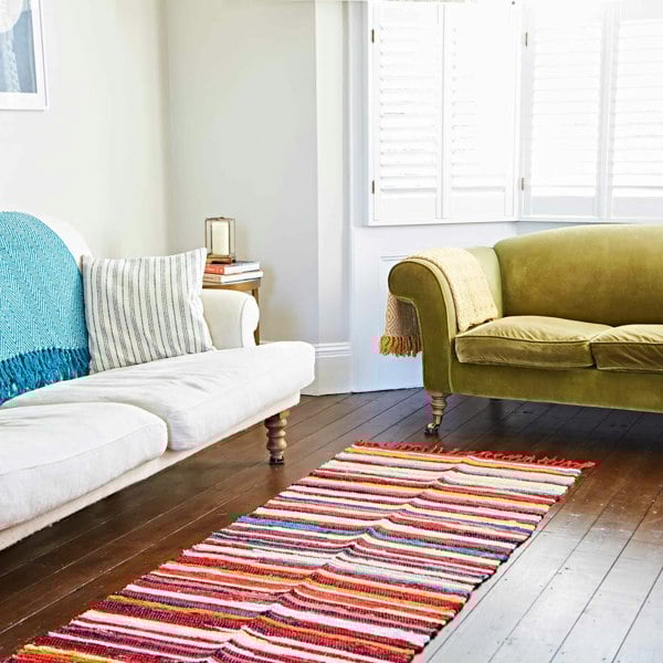 Paper High Multicoloured Recycled Rag Rug