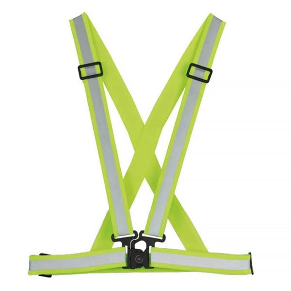 WOWOW Hi Vis Reflective Cross Belt Yellow Sash Belt 3M Running Walking