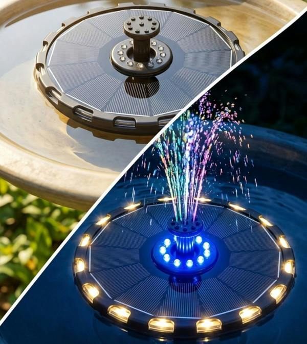 Leaper Solar-Powered Multicoloured Fountain