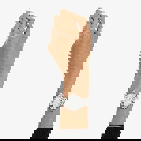 Swarovski Imber White Crystal Silver Tone Bracelet Watch 5741229