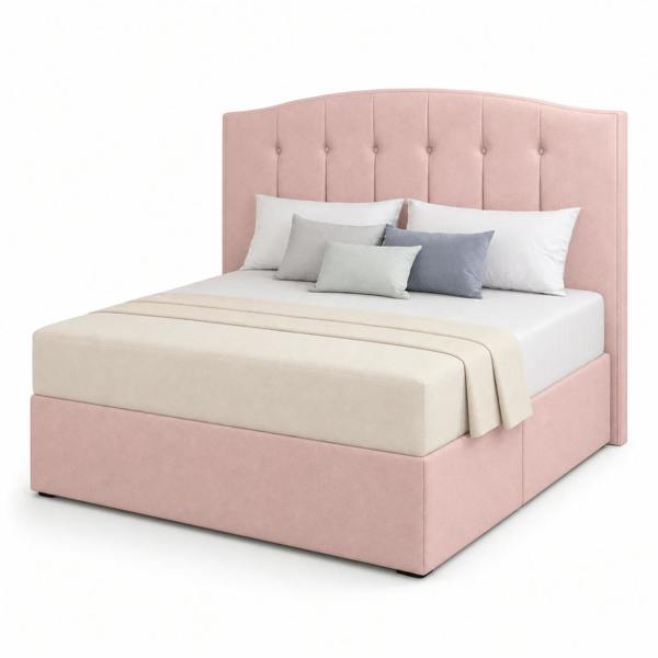 Great British Beds Nathalia Divan Bed - Pink Plush