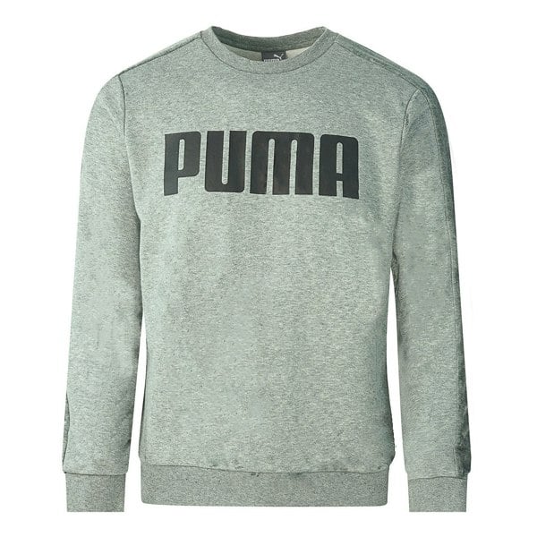 Puma Velvet Taped Logo Sweatshirt - Grey