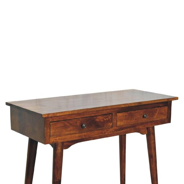 Wyld Haus Kealakekua Chestnut Mango Wood Hallway 2 Drawer Console Table