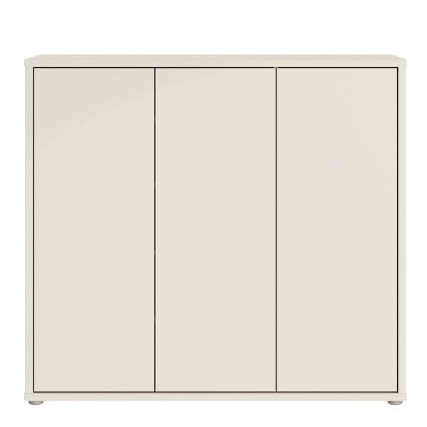 Furniture To Go Alice Springs Shoe Cabinet with 3 Doors Push-to-Open in Sand