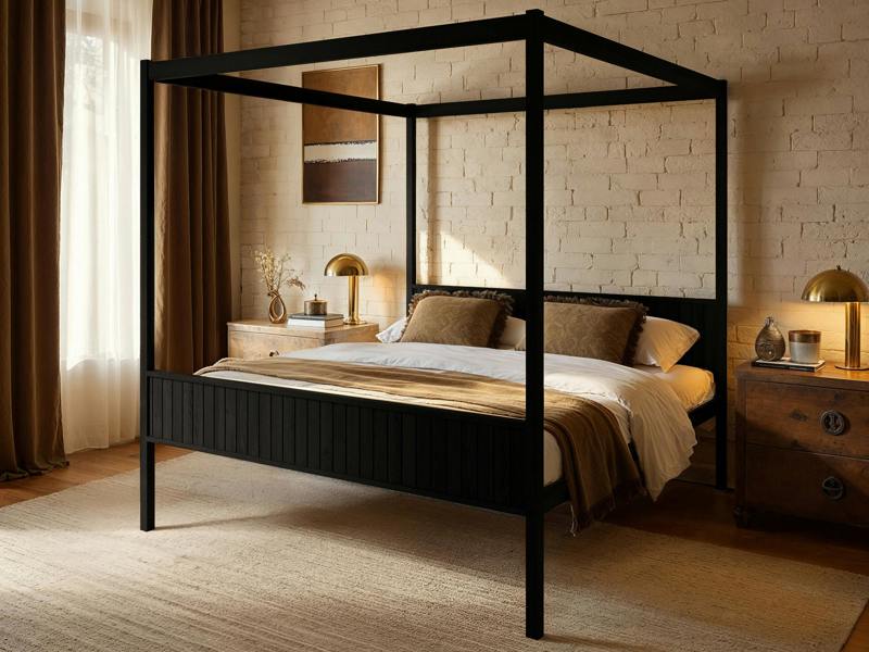 Flair Maddy 4 Poster Bed Black