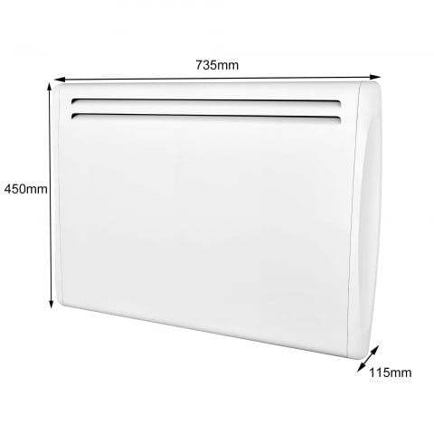 MYLEK Ceramic Panel Heater - Electric Radiator 1500W - Thermostat with Programmable Timer LCD Display