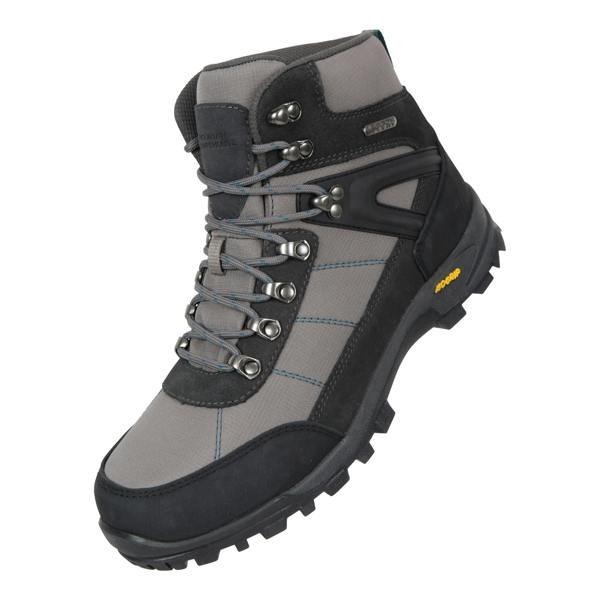 Mountain Warehouse Mens Storm Extreme Suede Waterproof Hiking Boots - Dark Grey