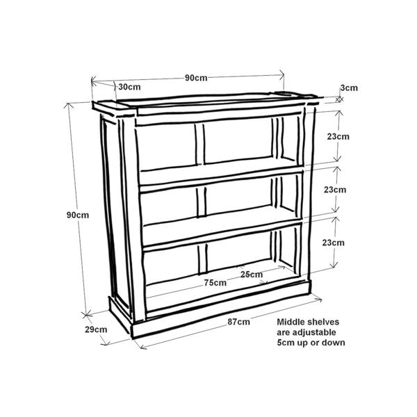 Cabinet Bits Bookcase with plinth 90x90x30cm