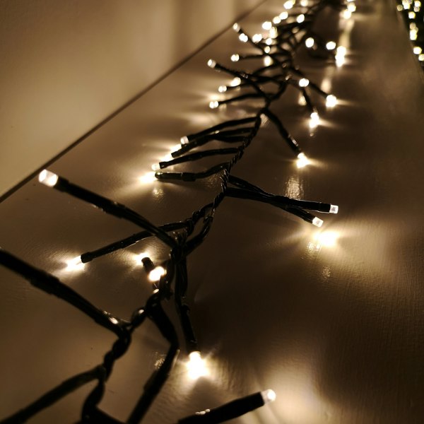 Samuel Alexander 3000 LED 37.2m Premier Clusterbrights Indoor Outdoor Multifunction Mains Operated Christmas Cluster Lights with Timer in Warm White