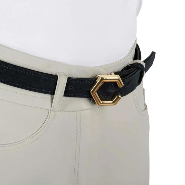 Coldstream Roxburgh Suede Belt - Black/Silver