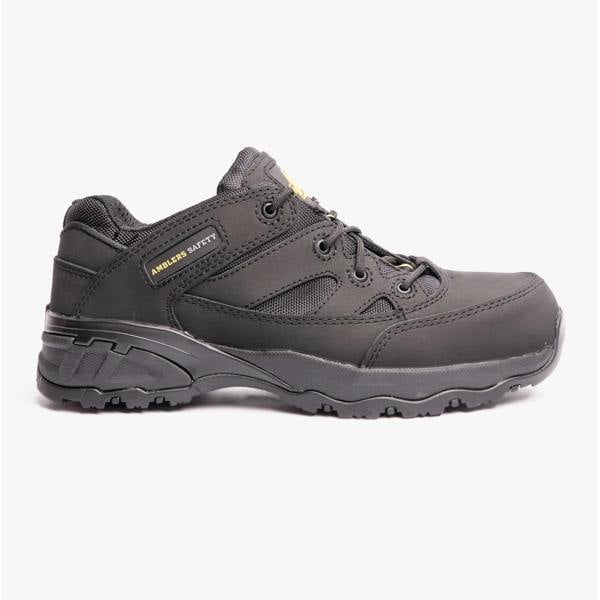 Amblers Safety FS68C Leather Safety Trainers in Black