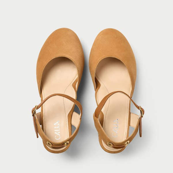 Calla Betsy Shoes - Tan Suede