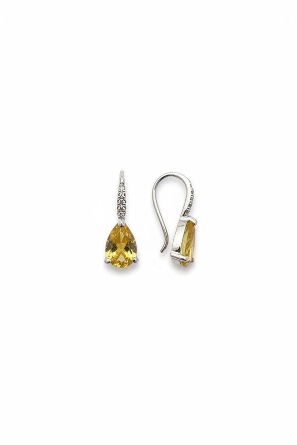 Latelita Julie Teardrop Earrings Yellow Topaz