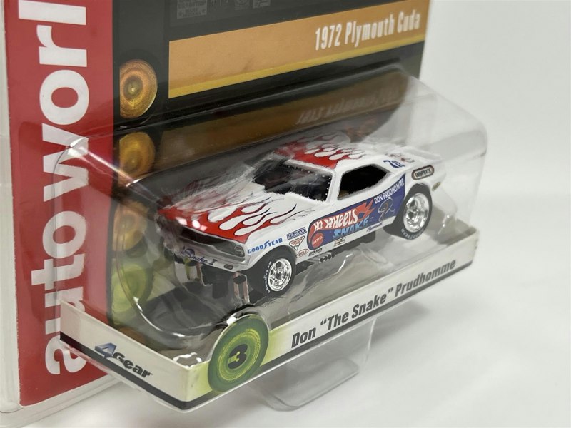 Auto World Slot Cars 1972 Plymouth Cuda Don The Snake Prudhomme HO Scale SC376-3