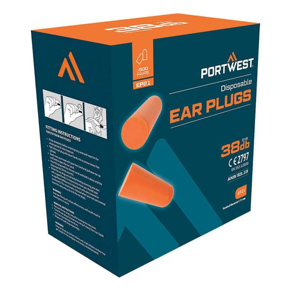 Ear Plug Dispenser Refill Pack (500 Pairs) Portwest