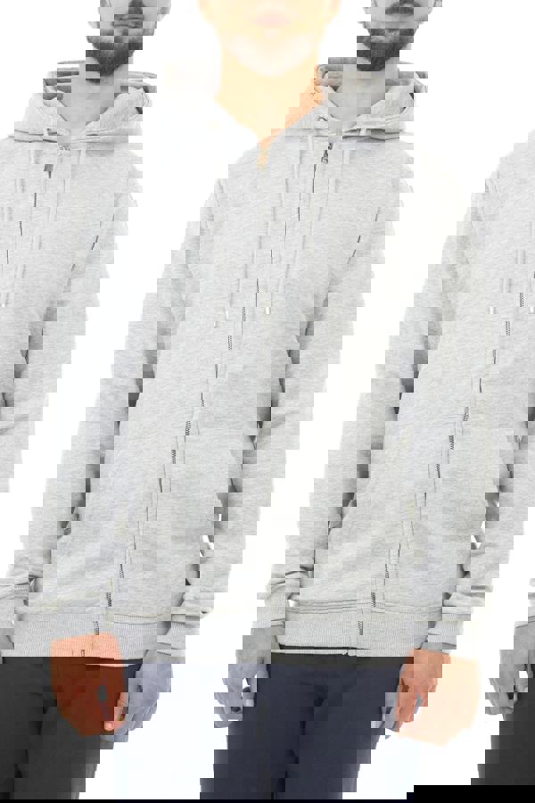 Smart Living Men's Zip-Up Hoodie - Eco-Friendly, Soft & Stylish - Grey