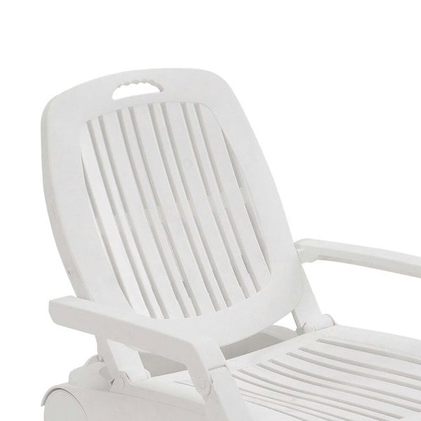 193cm D Outdoor Folding Lounge Chair Recliner with Wheels Sunloungers Living and Home