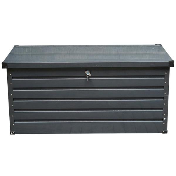 Gr8 Garden 420L Dark Grey Metal Outdoor Storage Box Cushion Chest