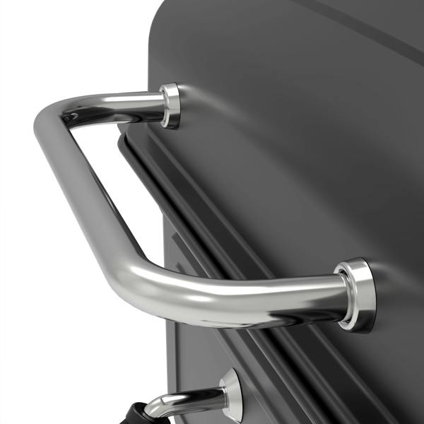 Dellonda Charcoal Grill BBQ Smoker & Trolley with 2 Side Shelves, Black - DG283