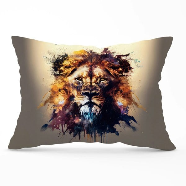 Warren Reed Majestic Lion Face Splashart Cushions