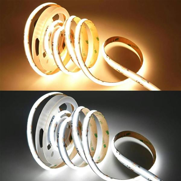 ENER-J 24V RGB+CCT COB LED Strip Lights, 5 Meter Roll (With Power Supply and Remote Controller)