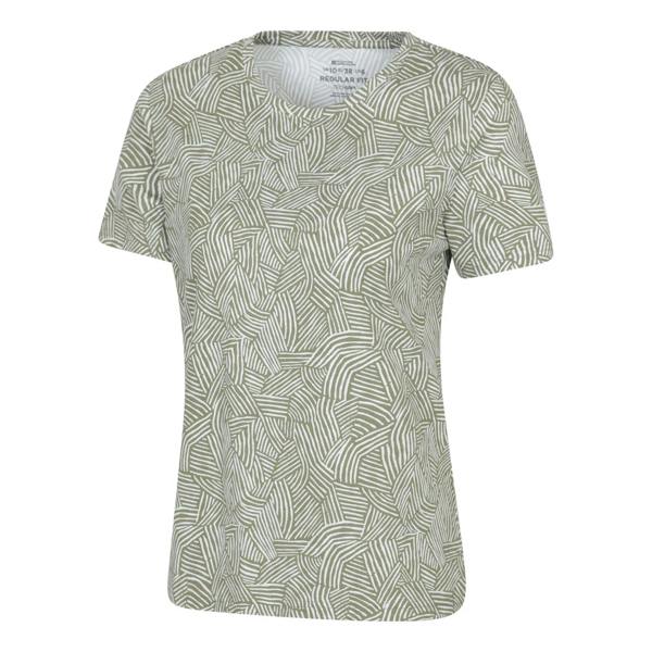 Mountain Warehouse Womens/Ladies Patterned T-Shirt - Khaki Green - 