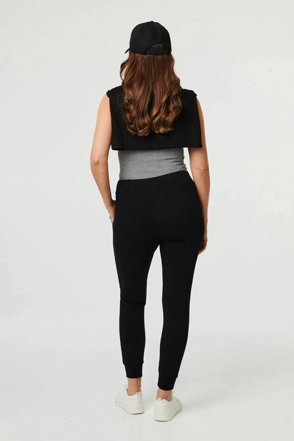 Black | Adjustable Drawstring Waist Slim Joggers

