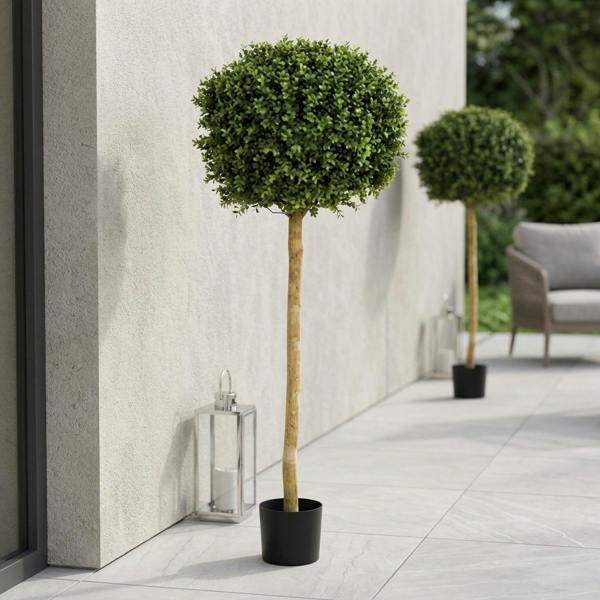 Garden Greatness Lush Green Faux Boxwood Ball Tree