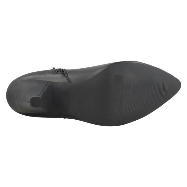Spot On Ladies Spot On Mid Heel Rouched Ankle Boots F50897