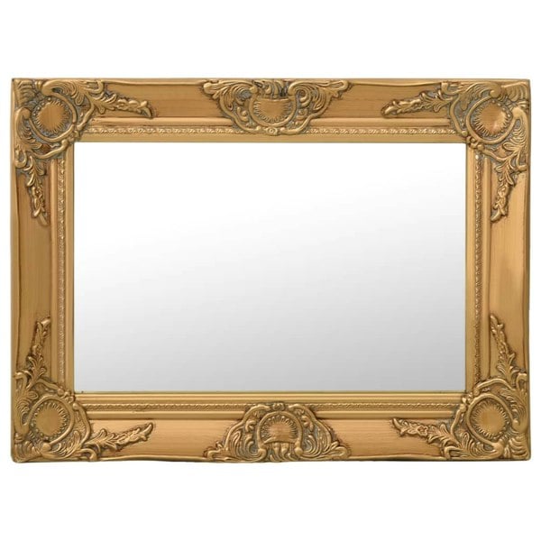 Berkfield Wall Mirror Baroque Style 60x40 cm Gold