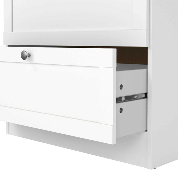 Wyld Haus Cherryfern White Wooden Chest 3 Frame Drawers