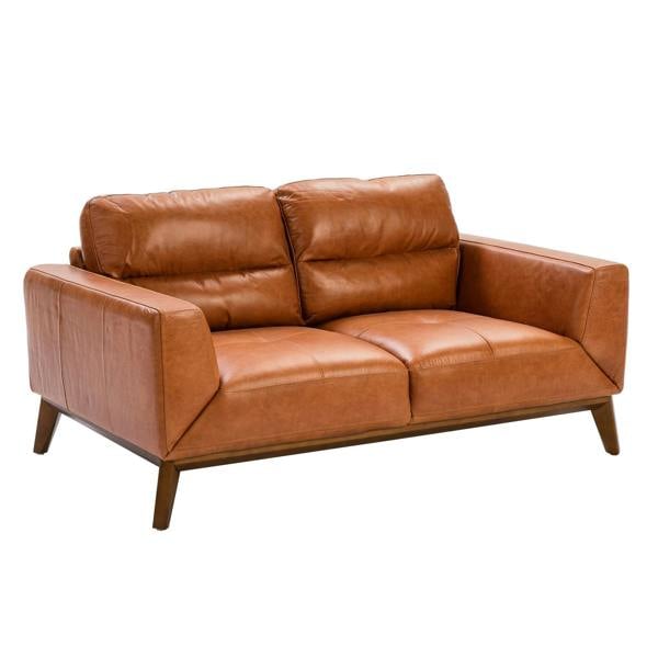 Angel Cerdá Brown leather sofa 6046/6047
