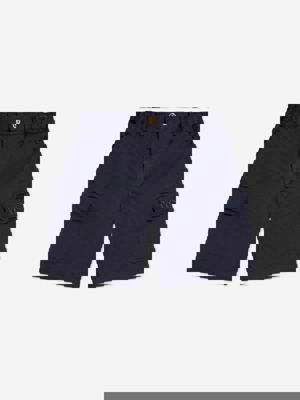 Versace Boys Logo Cargo Shorts in Blue