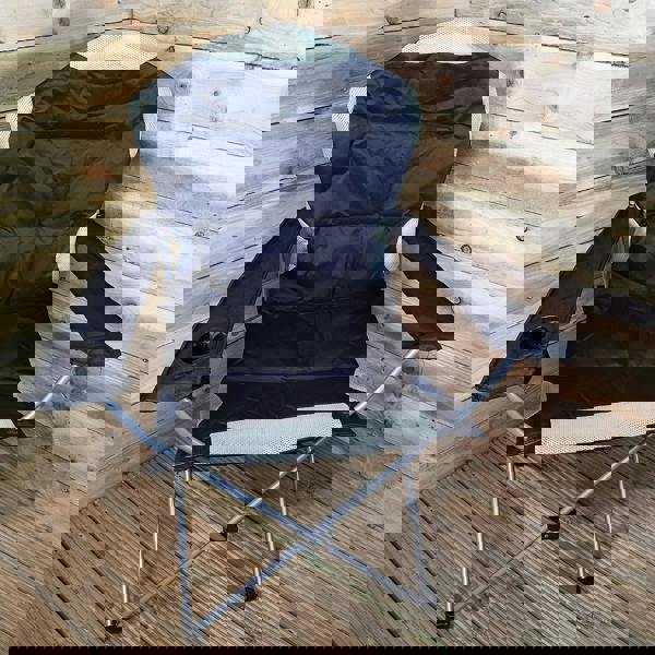 Samuel Alexander Luxury Padded High Back Folding Outdoor / Camping / Fishing Chair in Black